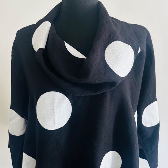 Lindi Polka Dot Cowl Neck Blouse - Large (NWT) - Picture 2 of 11
